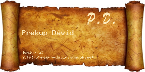 Prekup Dávid névjegykártya